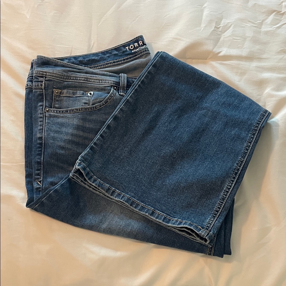 Torrid Dark Blue Slim Bootcut Jeans